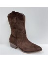BOTIN SERRAJE COW BOY MARRON