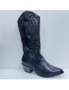 BOTA TROQUELADO COW BOY NEGRO