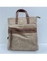 MOCHILA BICOLOR TAUPE