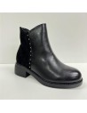 BOTA COMBINADA CON TACHUELAS NEGRO