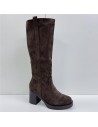BOTA ALTA SERRAJE T-ANCHO MARRON