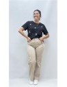 CAMISETA LETRAS NEGRO