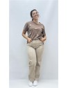CAMISETA LETRAS MARRON