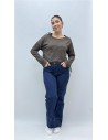 CAMISETA TACHAS ESTRELLA MARRON