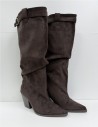 BOTA ARRUGADA COW BOY HEBILLA MARRON