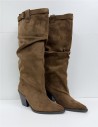 BOTA ARRUGADA COW BOY HEBILLA CAMEL